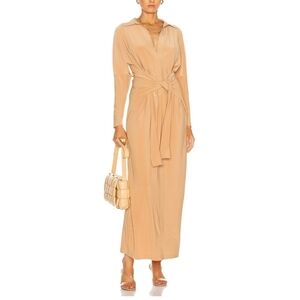 New Norma Kamali Tie Front Shirt Dress Size Large